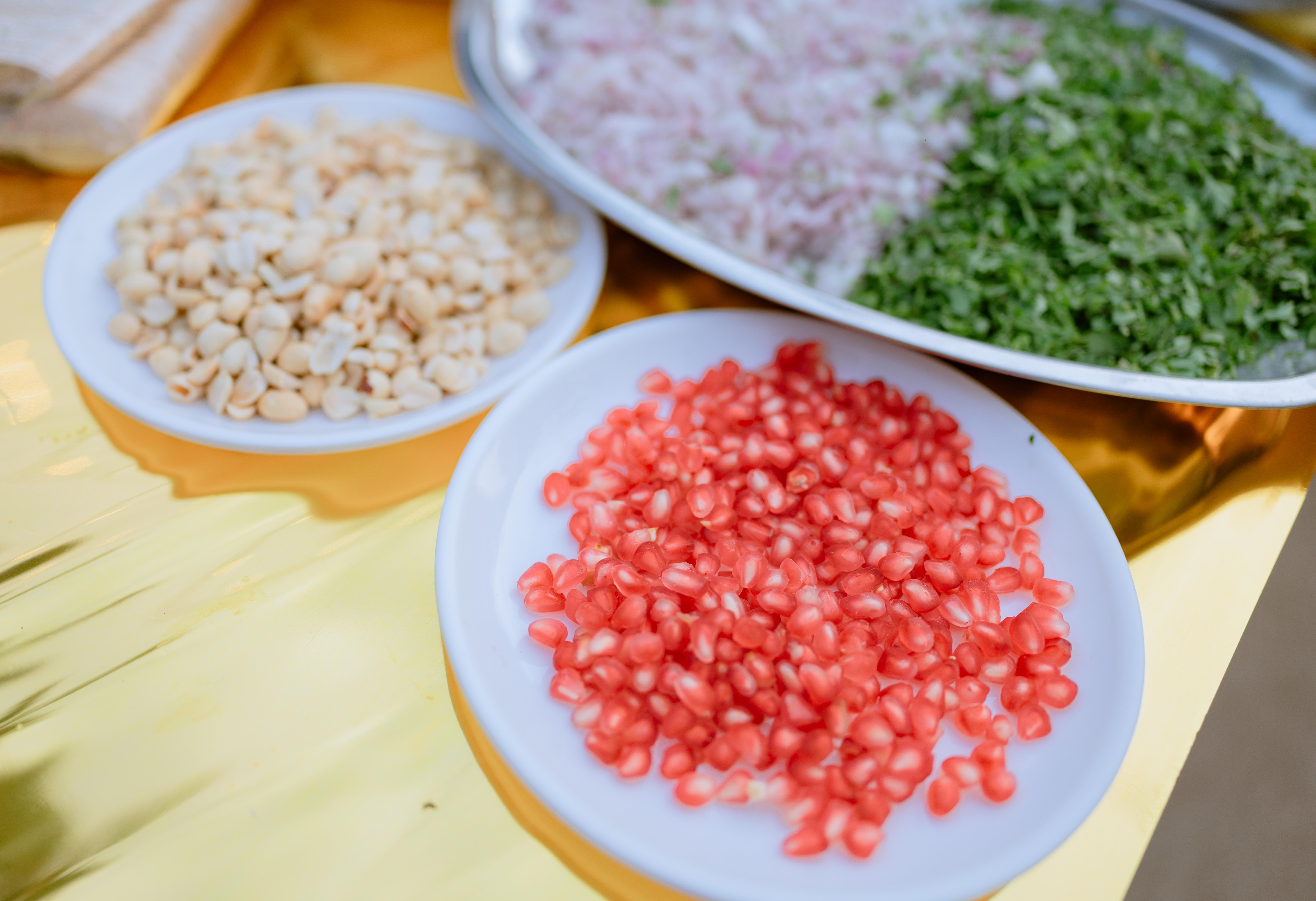 Colourful accompaniments, freshly prepared