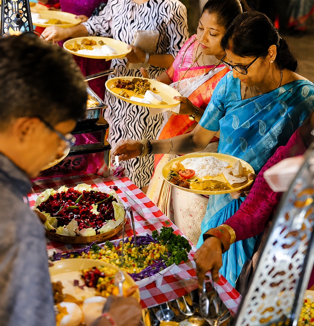 Food prepared fresh in front of you