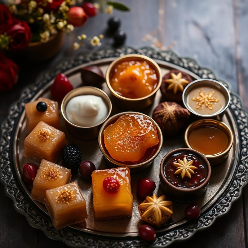 Traditional dessert plate